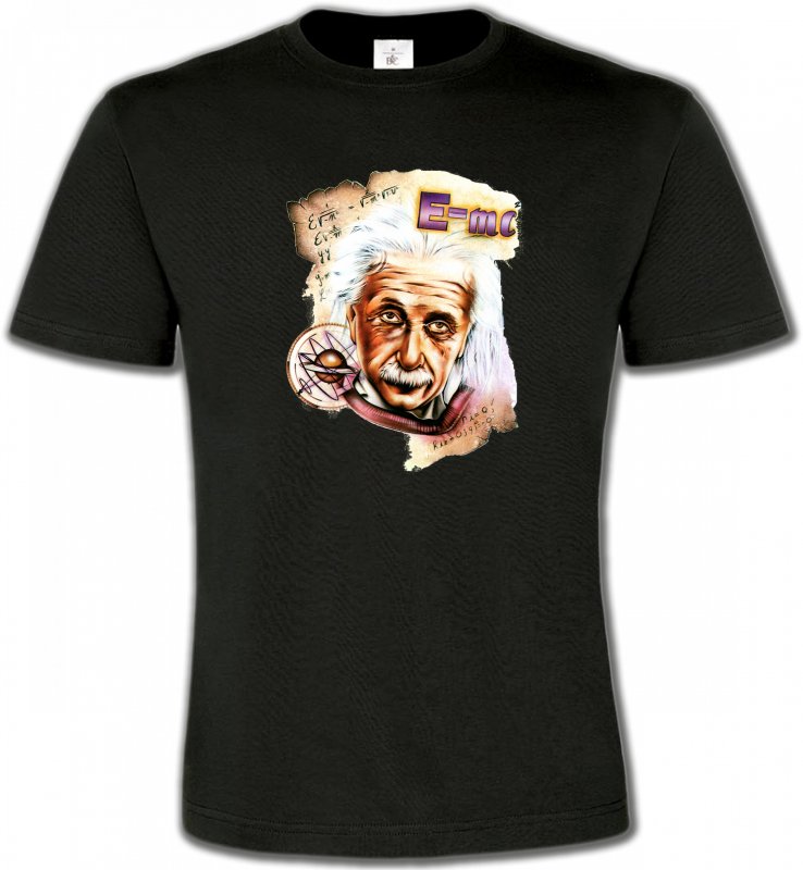T-Shirts Col Rond Unisexe Célébrités Albert Einstein