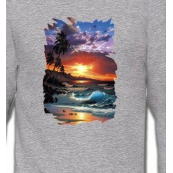 Sweatshirts Nature et paysages Coucher de soleil à la plage (S)