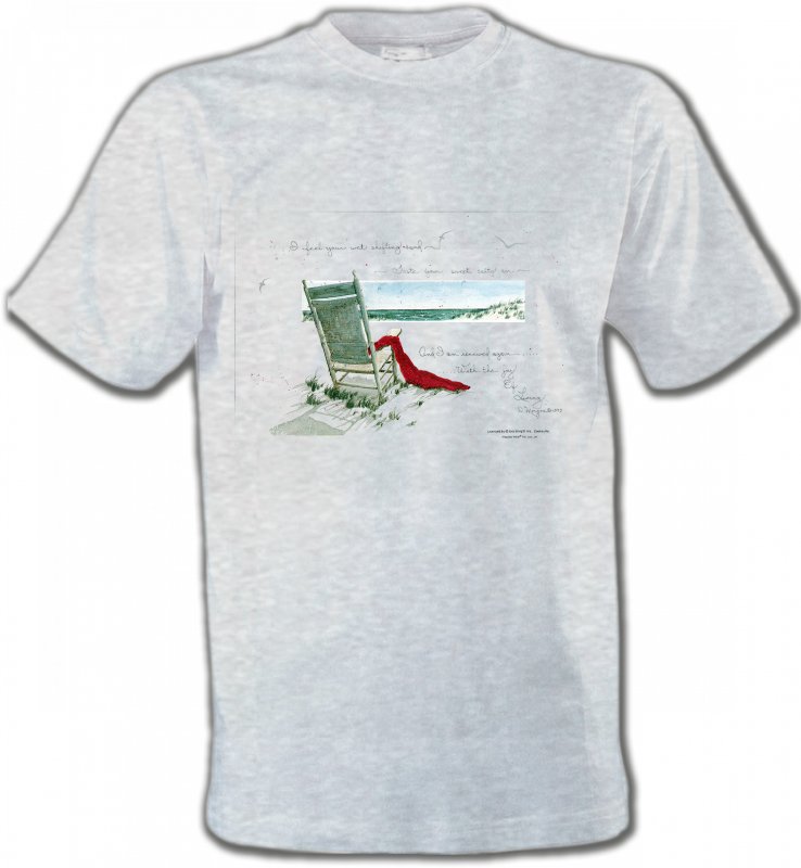 T-Shirts Col Rond Unisexe Nature et paysages Chaise à la plage