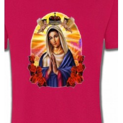 T-Shirts Religion Sainte Vierge avec roses