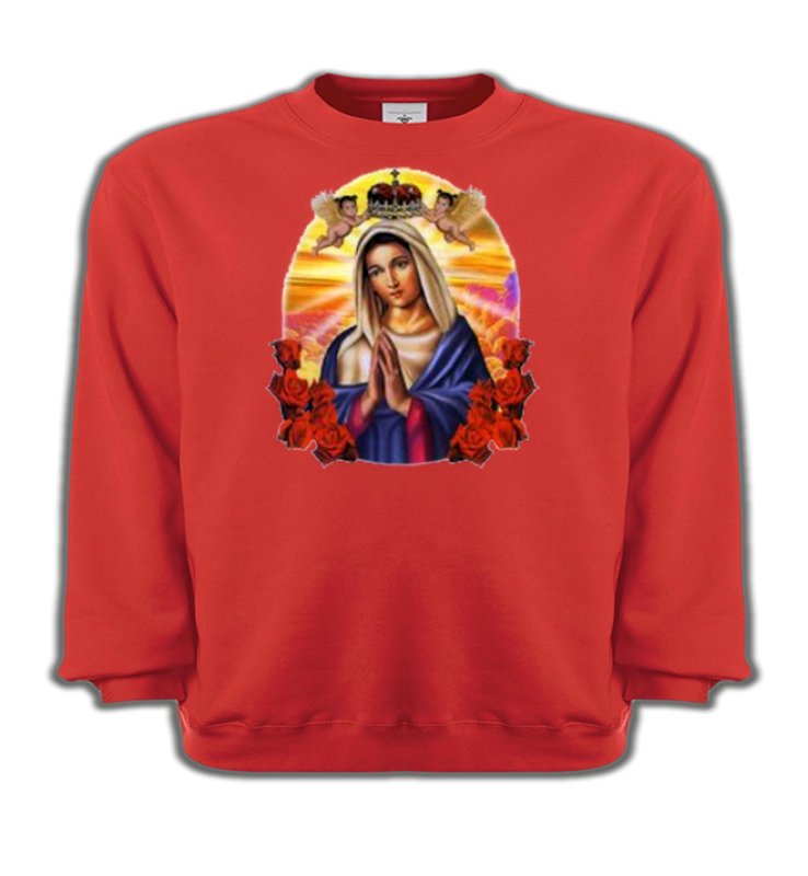 Sweatshirts Enfants Religion Sainte Vierge avec roses