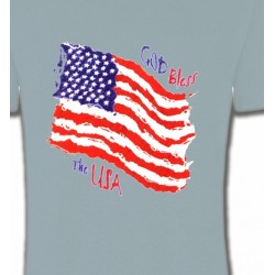 T-Shirts Politique et croyances Drapeau God bless the USA