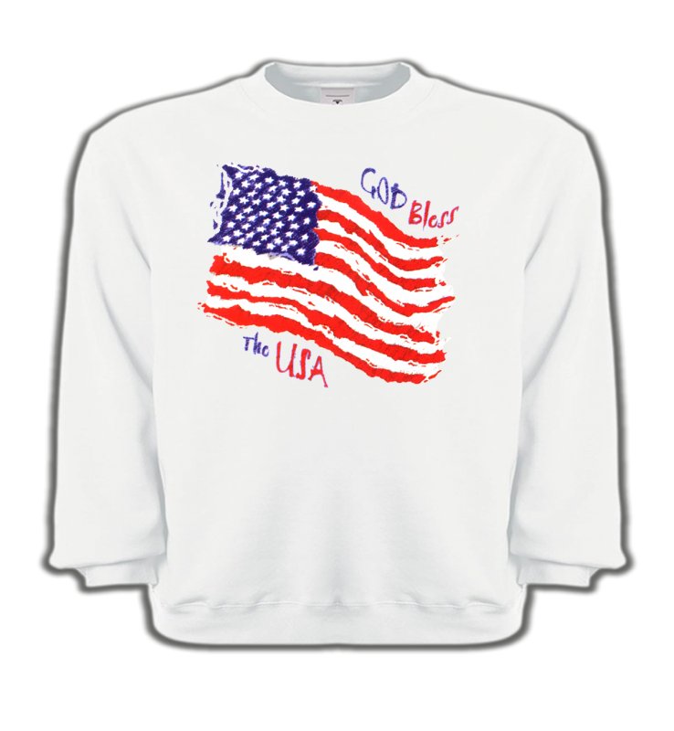 Sweatshirts Enfants Patriotisme Drapeau God bless the USA
