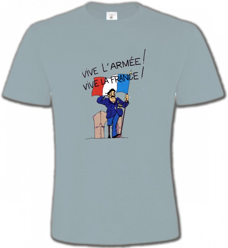 T-Shirts Col Rond Unisexe Humour/amour ancien combattant  Vive la France  (C)