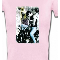 T-Shirts Fleurs/Romantique Le romantisme à moto