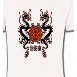 T-Shirts Signes astrologiques Dragons noirs chinois (A4)