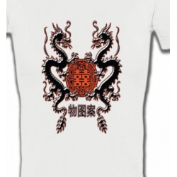 T-Shirts Dragons Dragons noirs chinois (A4)