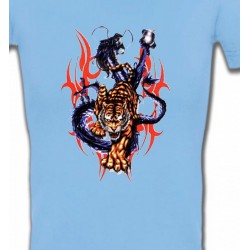T-Shirts Dragons Dragon bleu et Tigre (E4)