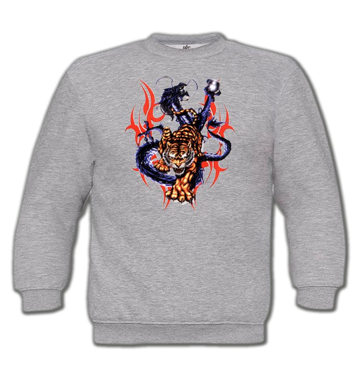 Sweatshirts Enfants Dragons Dragon bleu et Tigre (E4)