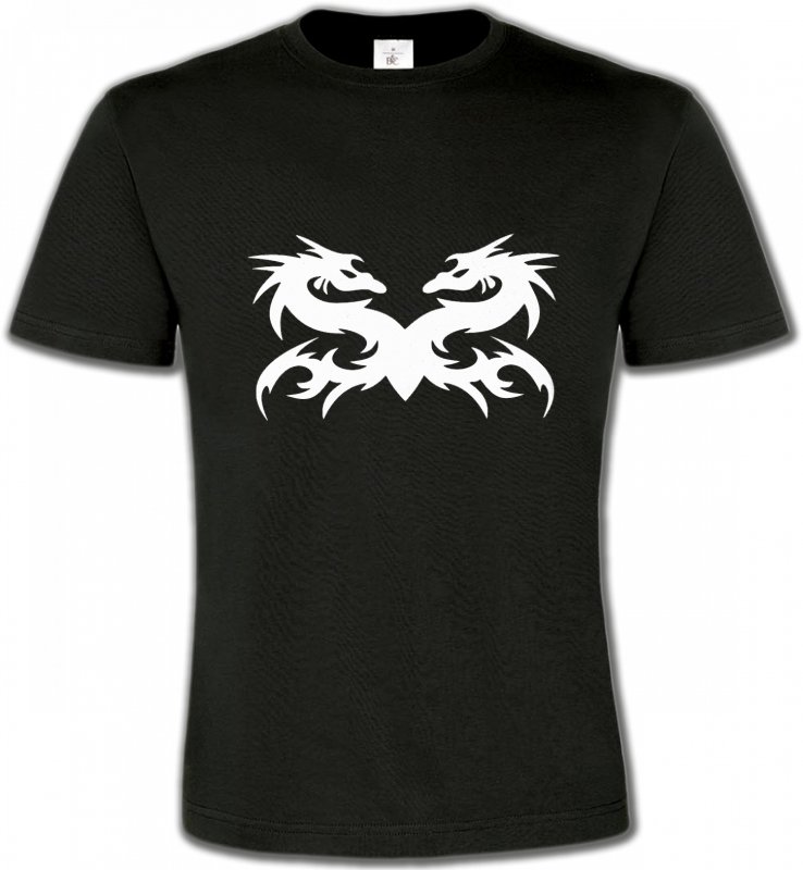T-Shirts Col Rond Unisexe Dragons Dragons (W5)