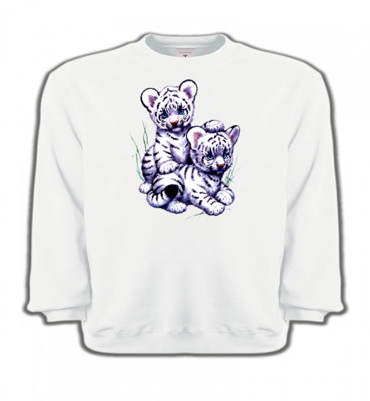 Sweatshirts Enfants Enfants Bébés tigres blancs (I3)