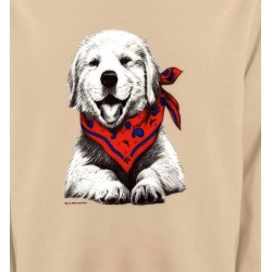 Sweatshirts Races de chiens Golden Retriever Chiot Blanc (C2G)