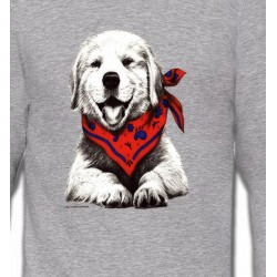 Sweatshirts Races de chiens Golden Retriever Chiot Blanc (C2G)