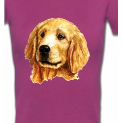 T-Shirts Races de chiens Tête de Golden Retriever (IAG)