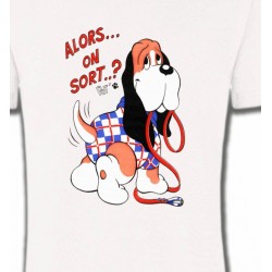 T-Shirts Humour/amour Basset Hound Humour (F)
