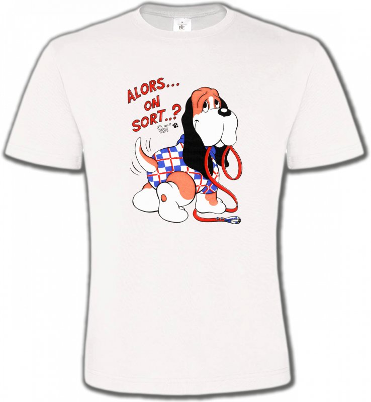 T-Shirts Col Rond Unisexe Humour/amour Basset Hound Humour (F)