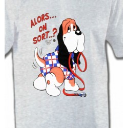 T-Shirts Humour/amour Basset Hound Humour (F)