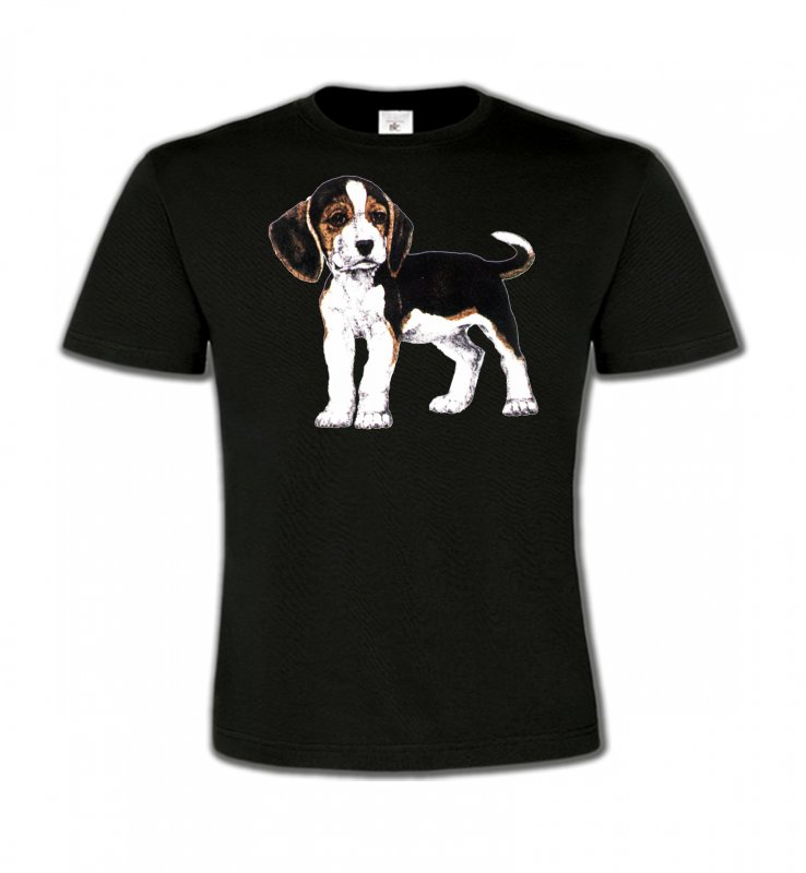 T-Shirts Col Rond Enfants Enfants Beagle chiot (B)