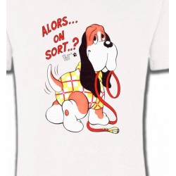 T-Shirts Basset hound Basset Jaune (E)