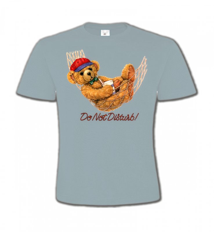 T-Shirts Col Rond Enfants Enfants Teddy Bear dans hamac (H)