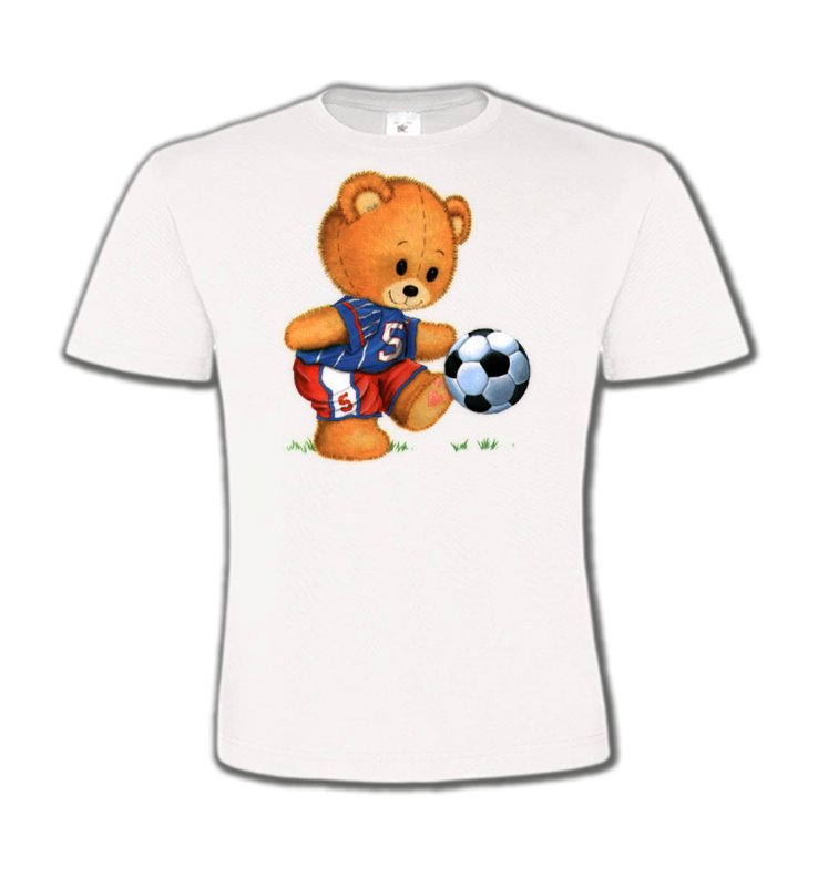 T-Shirts Col Rond Enfants Enfants Nounours au football (U)