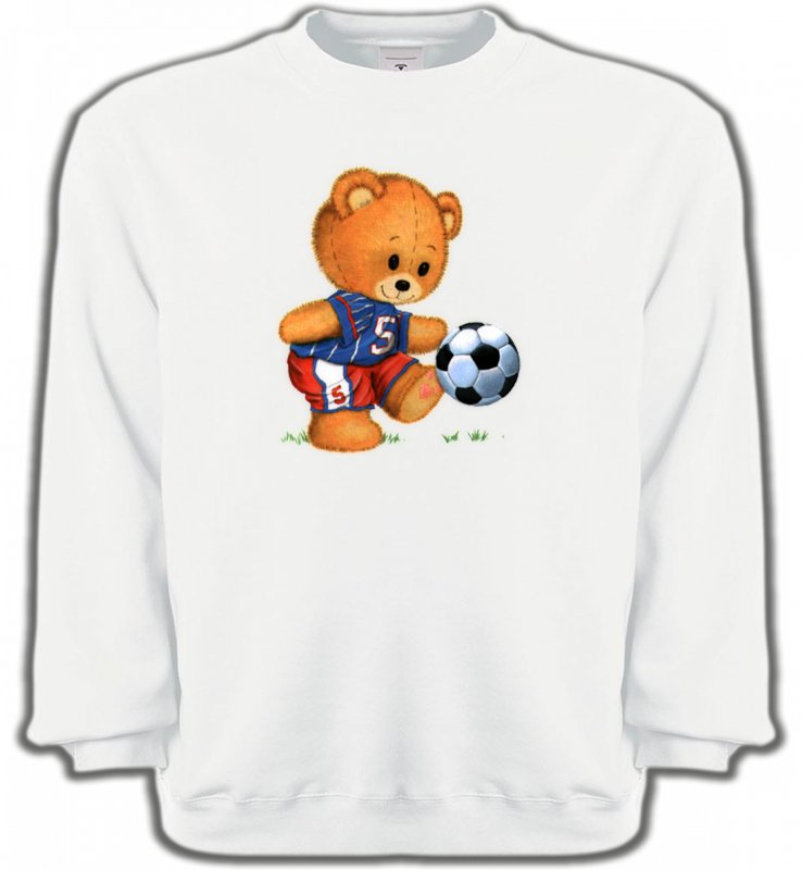Sweatshirts Unisexe Enfants Nounours au football (U)