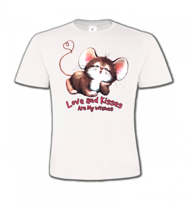 T-Shirts Col Rond Enfants Enfants Petite souris (A3)