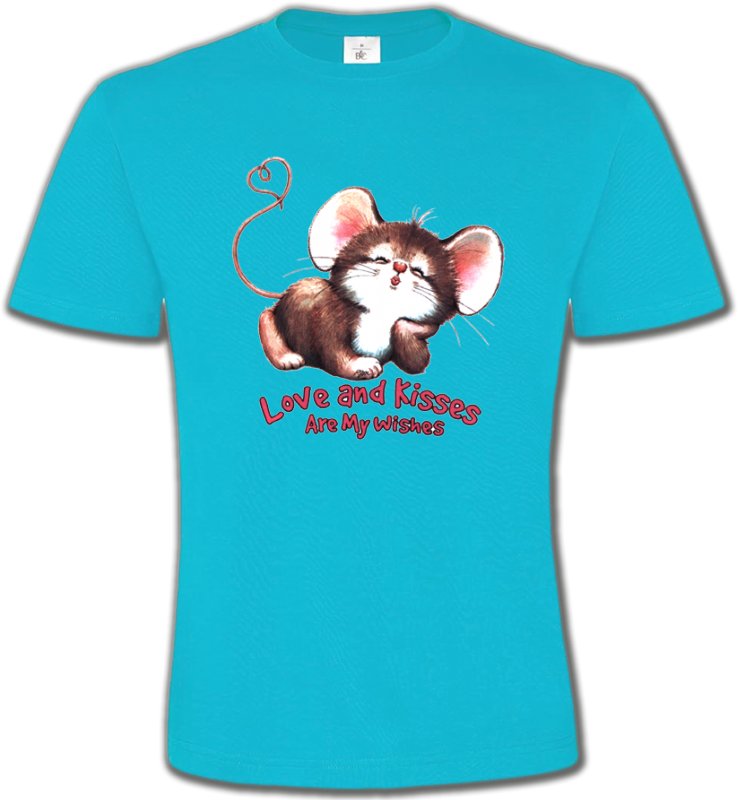 T-Shirts Col Rond Unisexe Enfants Petite souris (A3)