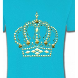 T-Shirts Strass & Paillettes Strass Couronne 3