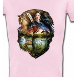 T-Shirts Indien et Amérindiens Indien et cheval (M)