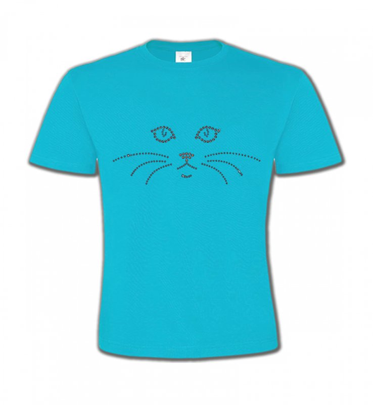 T-Shirts Col Rond Enfants Races de chats Chat en Strass