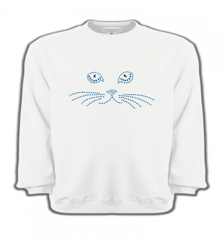 Sweatshirts Enfants Races de chats Strass Chat bleu