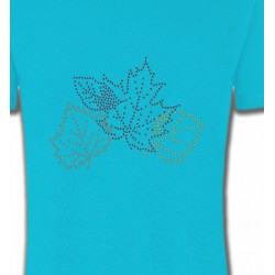 T-Shirts Strass & Paillettes Strass feuilles d'arbre