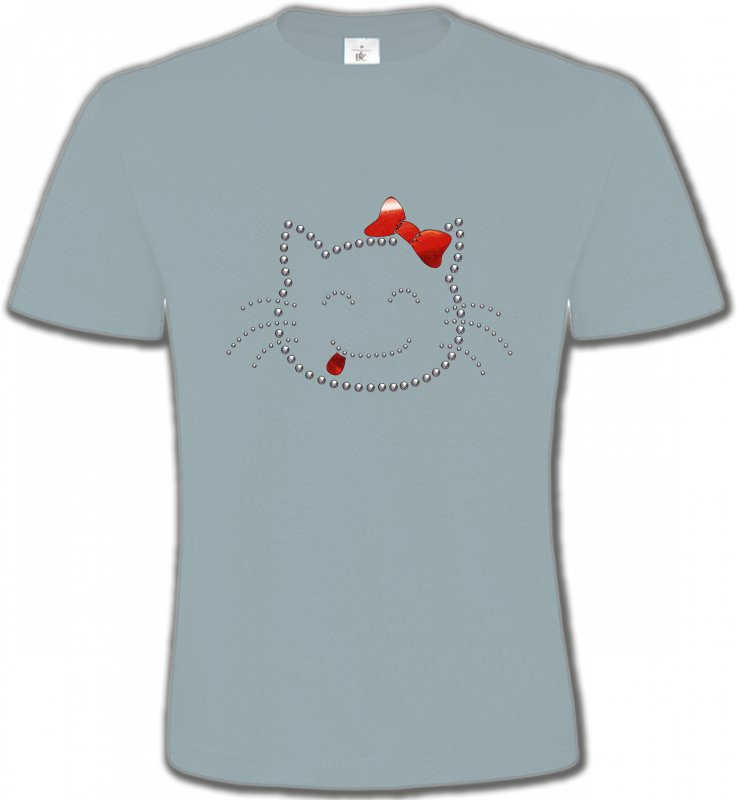 T-Shirts Col Rond Unisexe Races de chats Hello Kitty