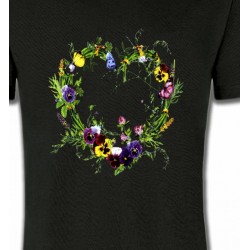 T-Shirts Saint-Valentin Coeur en fleur