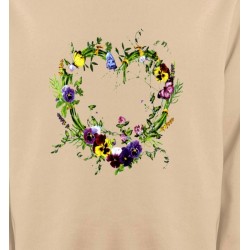 Sweatshirts Fleurs/Romantique Coeur en fleur
