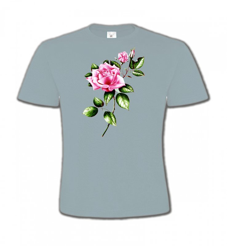 T-Shirts Col Rond Enfants Fleurs/Romantique Rose