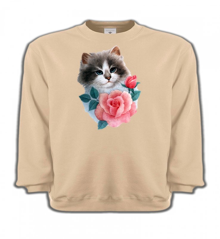 Sweatshirts Enfants Races de chats Chat Ragdoll et rose