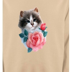 Sweatshirts Saint-Valentin Chat Ragdoll et rose
