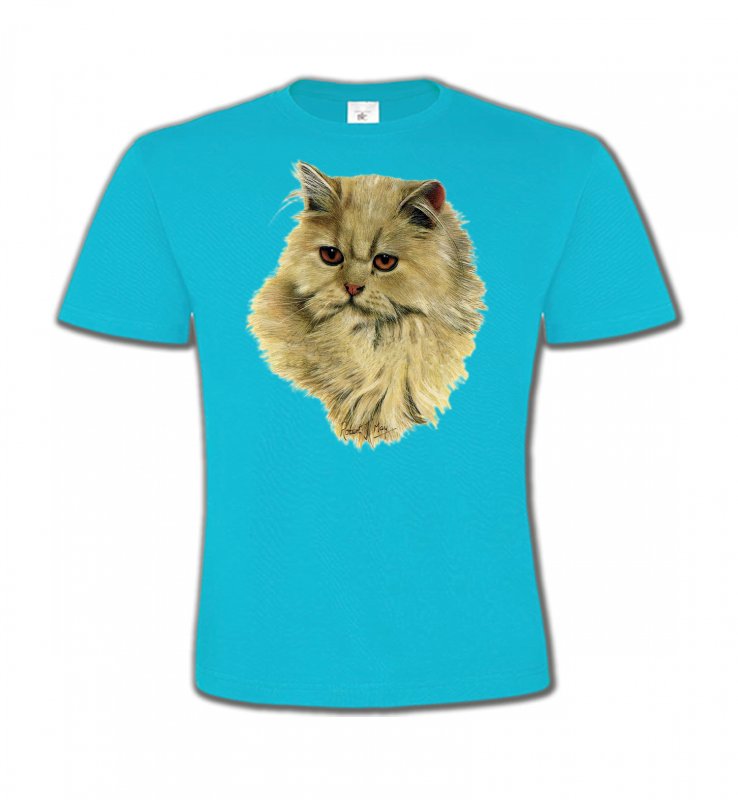 T-Shirts Col Rond Enfants Races de chats Chat Persan sable (R)