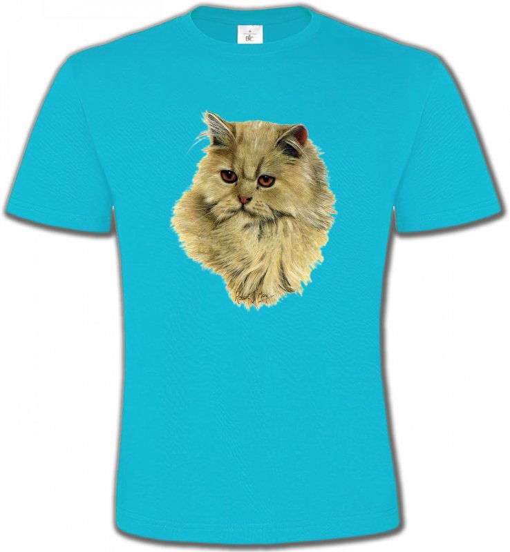 T-Shirts Col Rond Unisexe Races de chats Chat Persan sable (R)