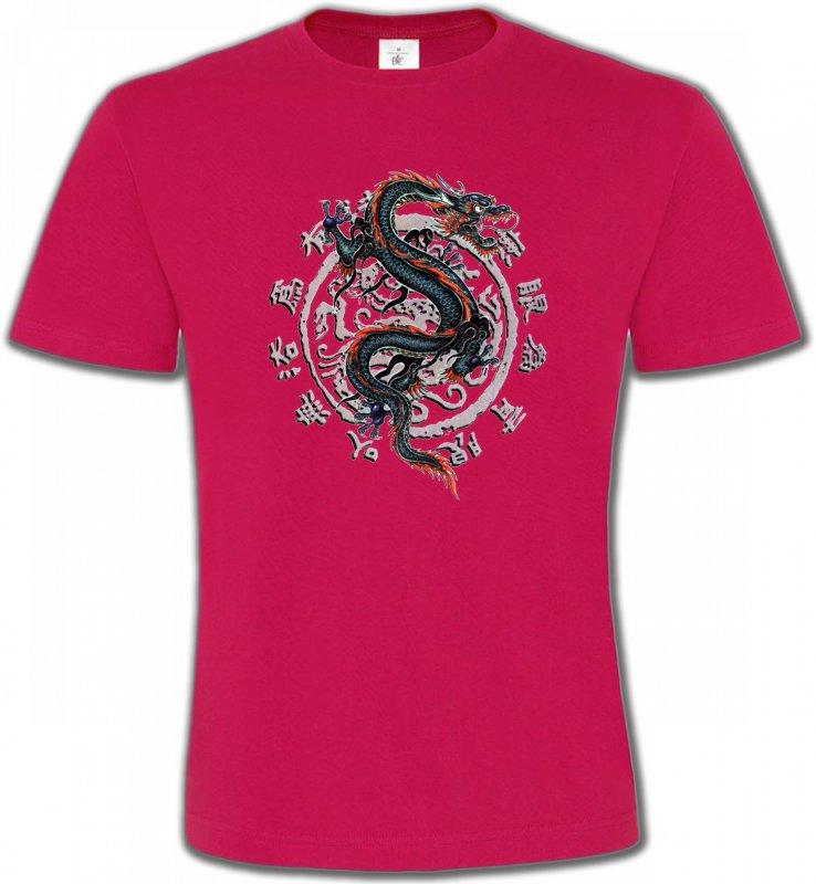 T-Shirts Col Rond Unisexe Signes astrologiques Dragon chinois (T4)