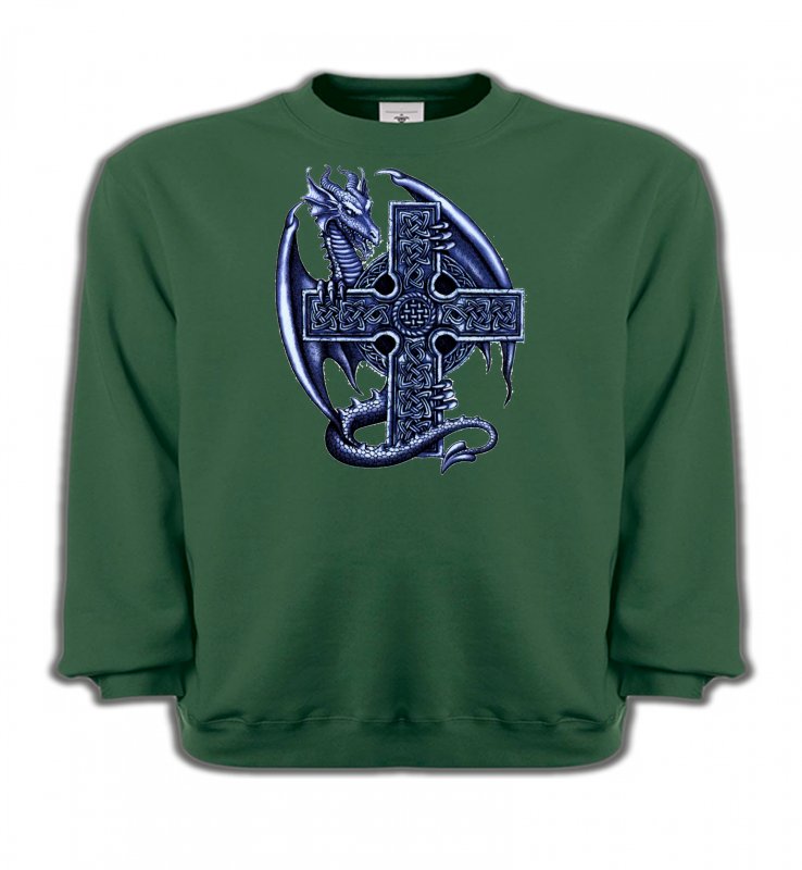 Sweatshirts Enfants Dragons Dragon et sa croix celtique (Y5)