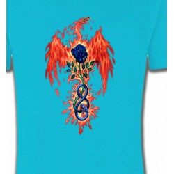 T-Shirts Tribal Métal Celtique Dragon de feu (K4)