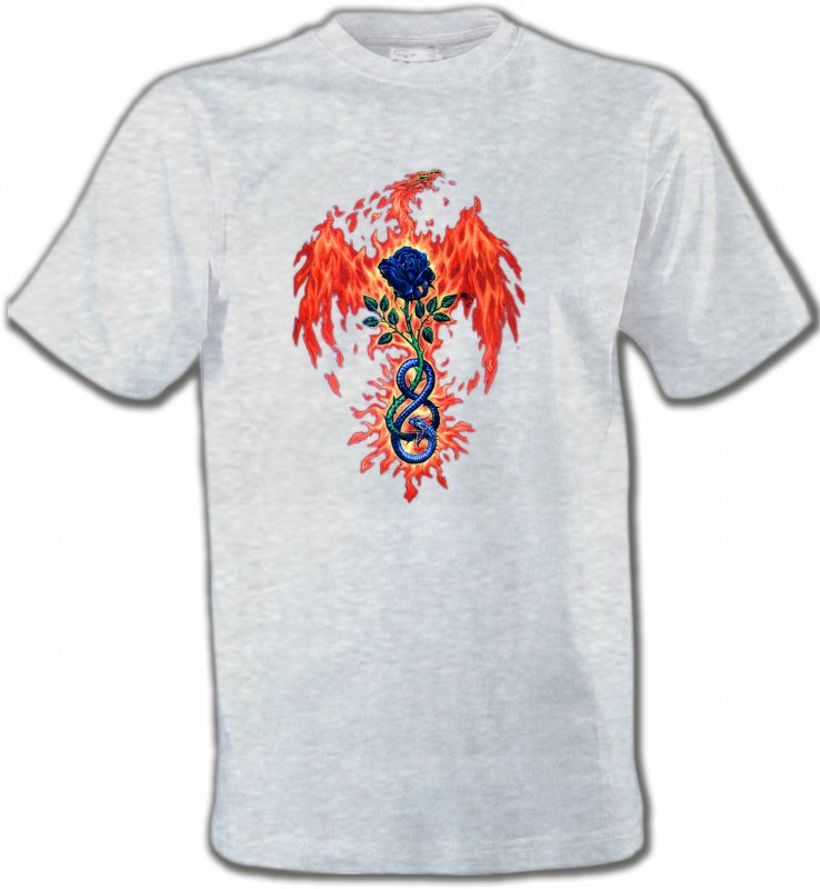 T-Shirts Col Rond Unisexe Dragons Dragon de feu (K4)