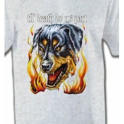 T-Shirts Tribal Métal Celtique Rottweiler Enfer (P)