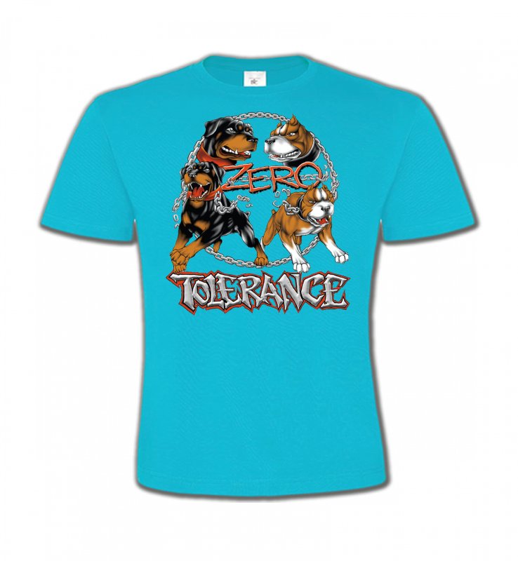 T-Shirts Col Rond Enfants Rottweiler Rottweiler zéro tolérance (B)