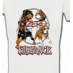 T-Shirts Tribal Métal Celtique Rottweiler zéro tolérance (B)