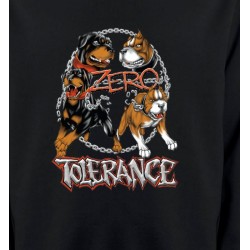 Sweatshirts Races de chiens Rottweiler zéro tolérance (B)