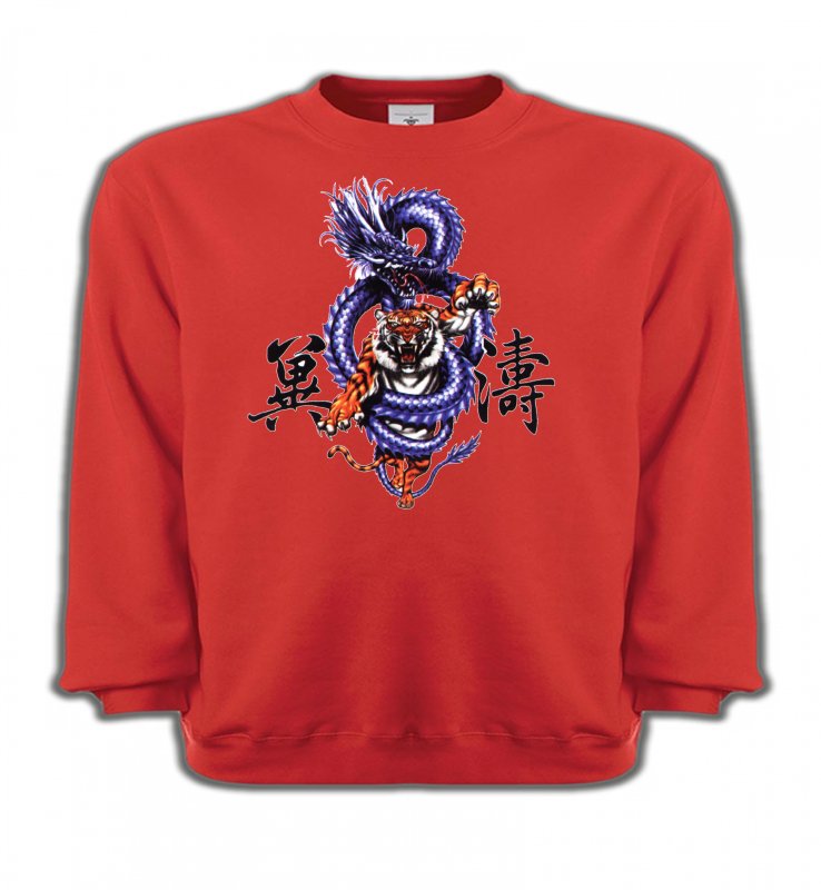 Sweatshirts Enfants Signes astrologiques Dragon bleu chinois (W2)
